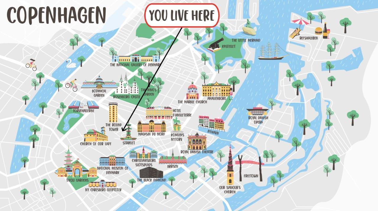 Large 4 Bedroom With Balcony & Bathtub In Cph City 哥本哈根 外观 照片